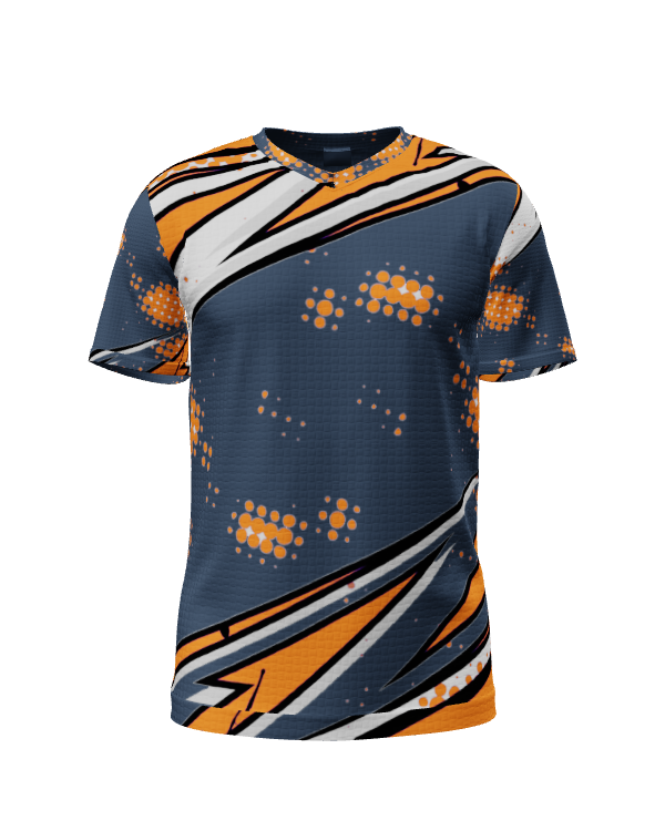 Comic Orange V Neck SS